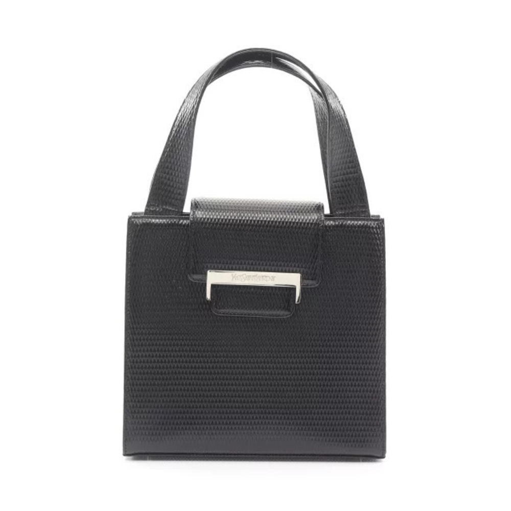 Saint Laurent Yves handbag embossed leather all over black